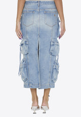 Utility Midi Denim Skirt