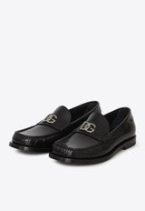 Logo-Plaque Leather Loafers