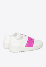 Rockstud Untitled Low-Top Leather Sneakers