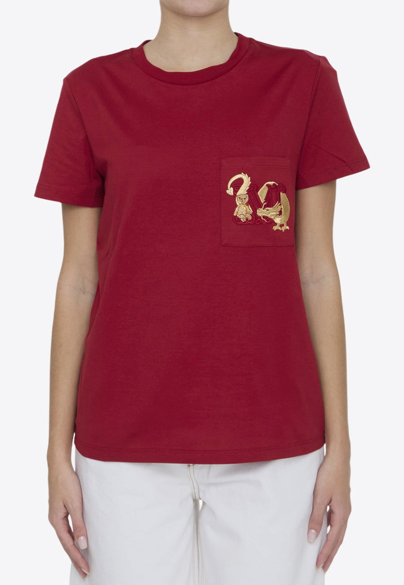 Elmo Dragon Motif T-shirt