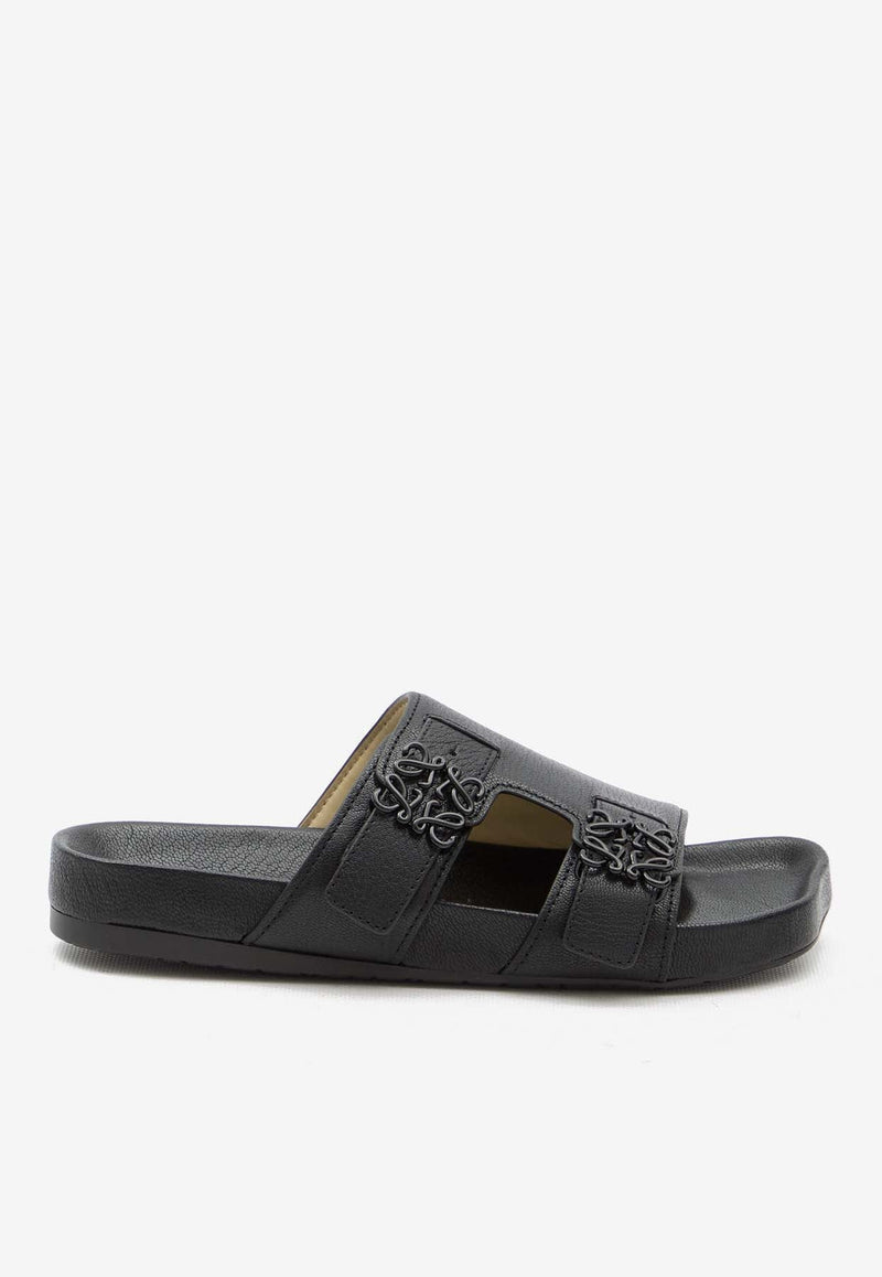 Ease Leather Double-Strap Slides