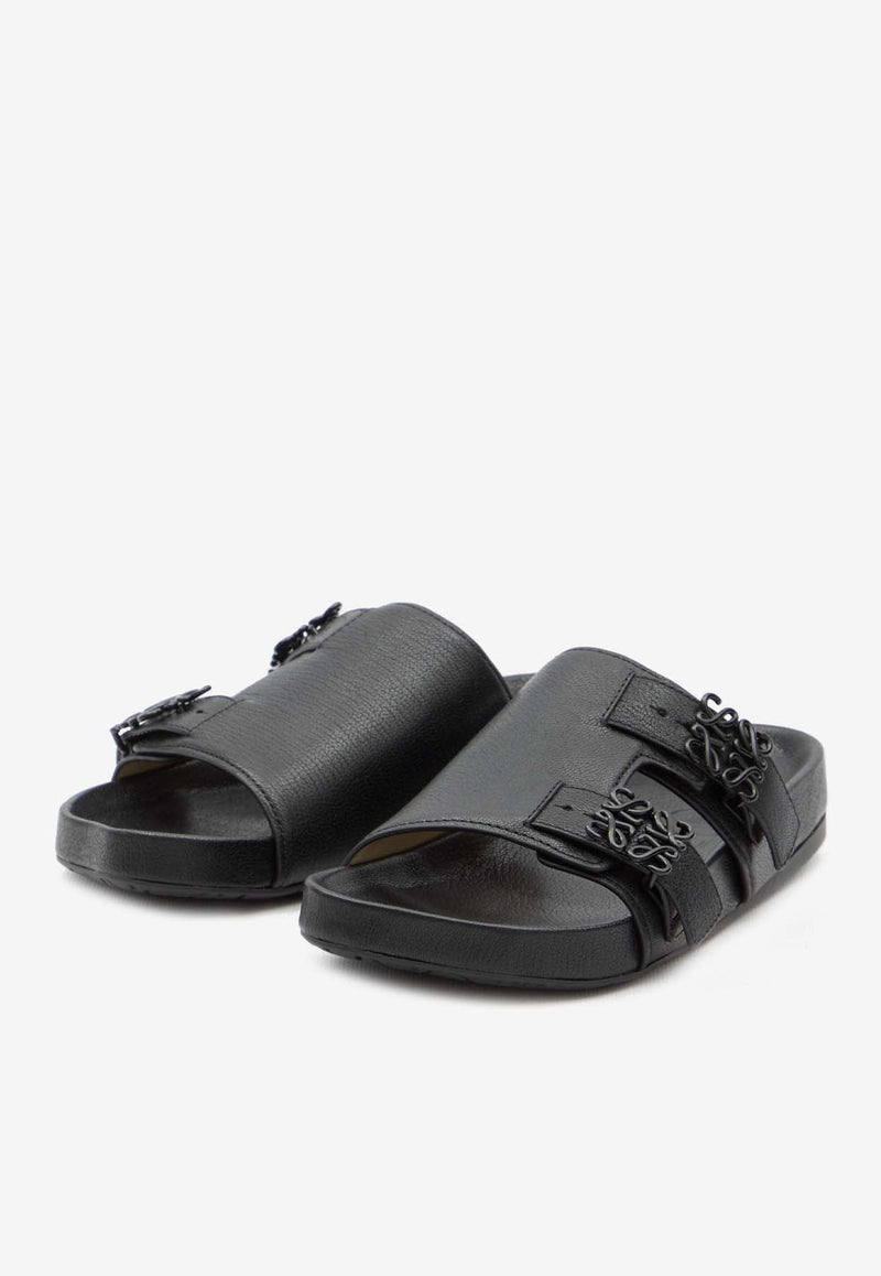 Ease Leather Double-Strap Slides