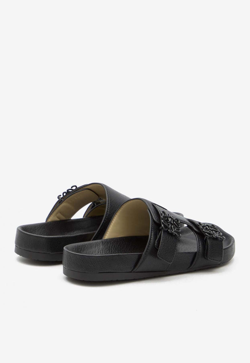 Ease Leather Double-Strap Slides