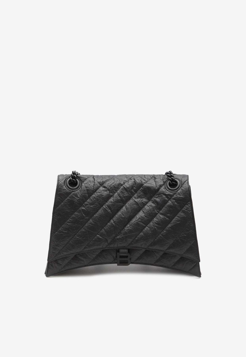 Large Crush Quilted Shoulder Bag