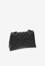 Large Crush Quilted Shoulder Bag