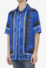 Oversized Bandana Motif Shirt