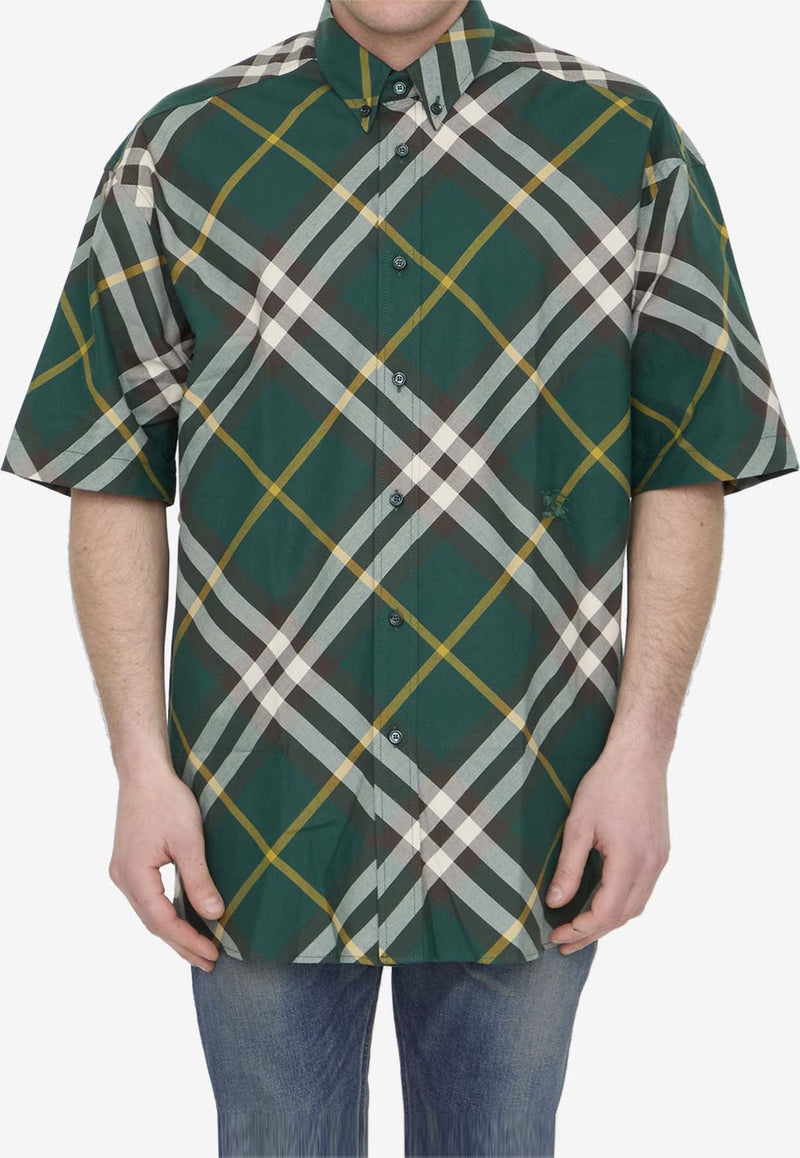 Short-Sleeved Checked Shirt