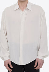 Logo Embroidered Button-Up Shirt