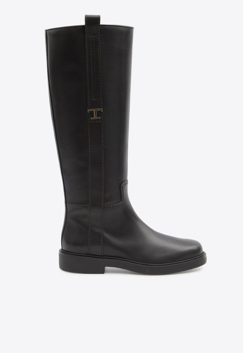 T Timeless Leather Knee-High Boots