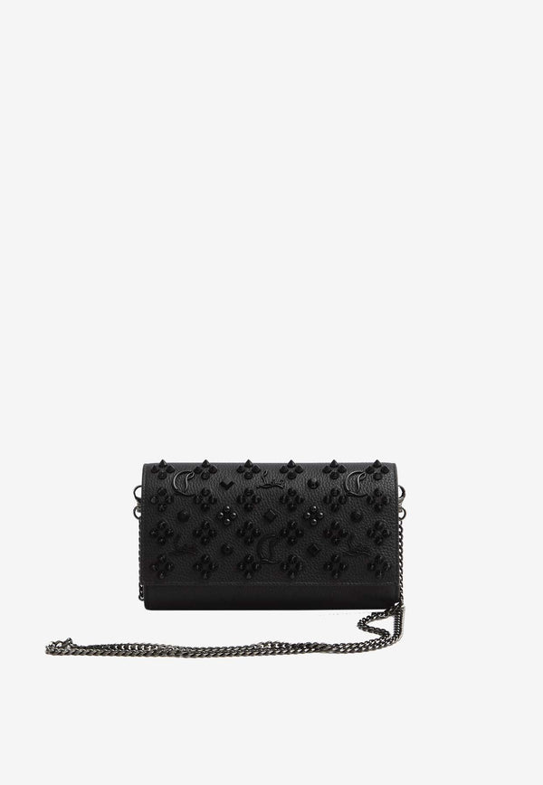 Paloma Grained Leather Chain Clutch