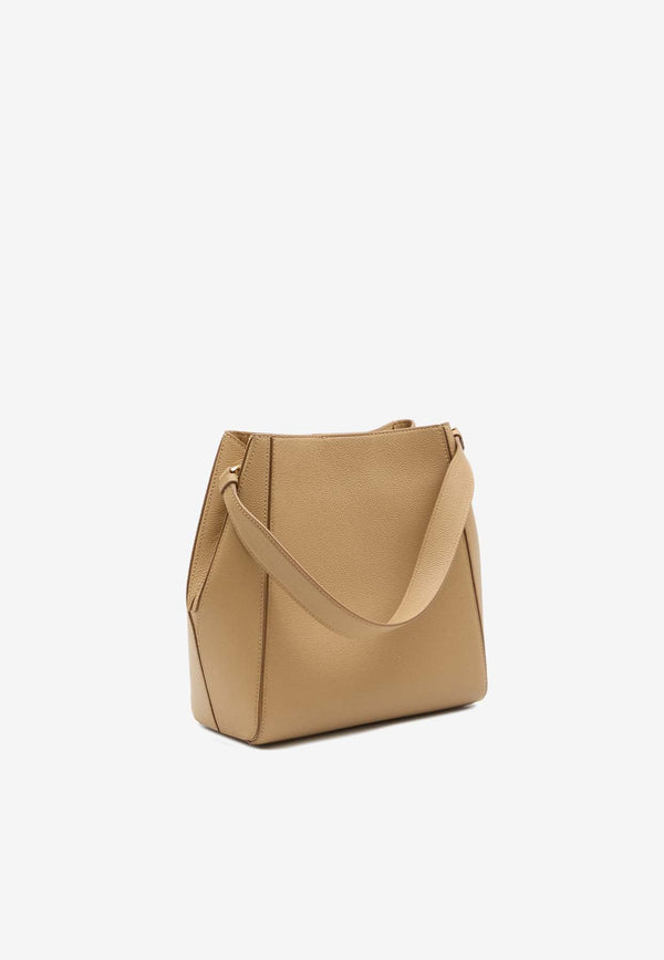 McGraw Grained Leather Bucket Bag
