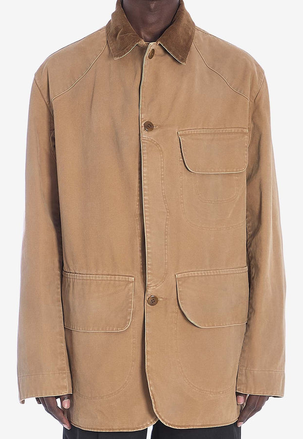 Corduroy-Collar Jacket