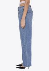 Straight-Leg Underwear Jeans