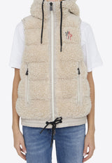 Logo Patch Padded Teddy Vest