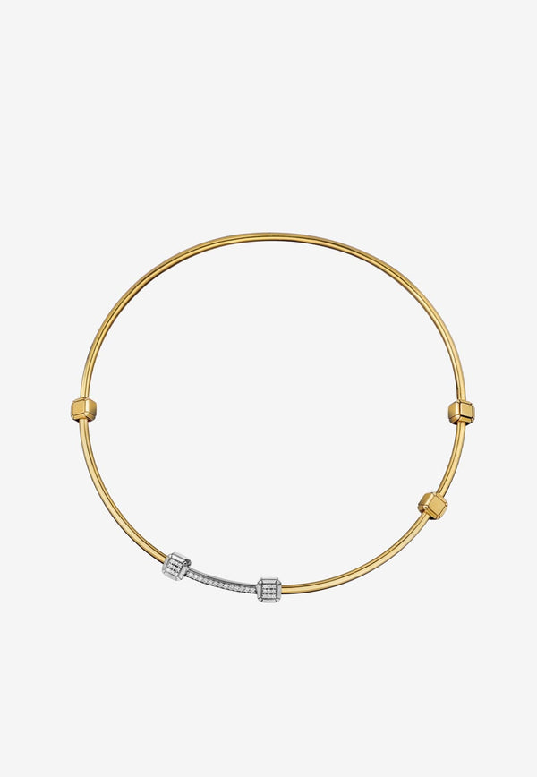 Ninety Diamond Paved Necklace in 18-karat Yellow Gold