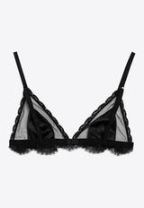 Lace Semi-Sheer Triangle Bra