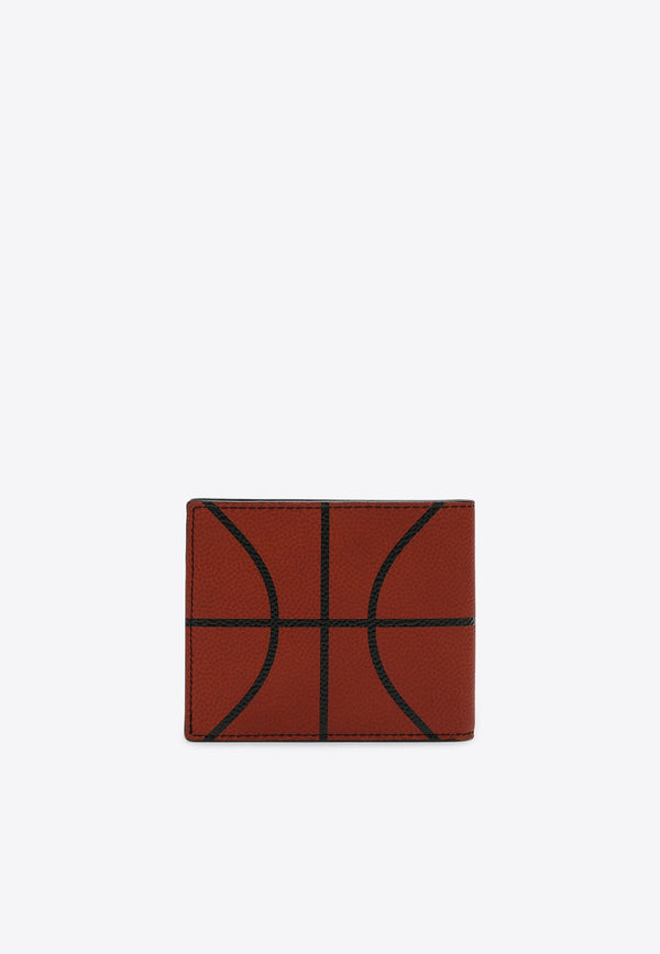 Bi-Fold Basketball Leather Wallet