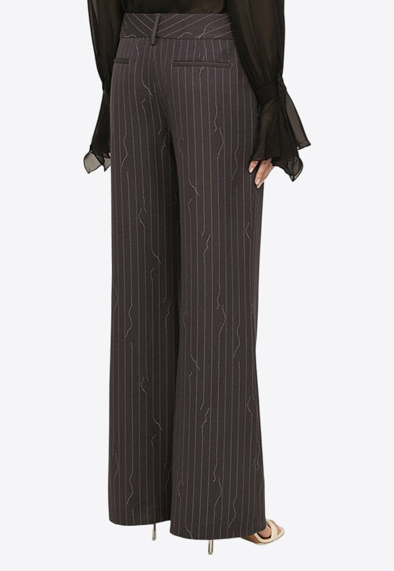 Pinstripe Wool-Blend Pants