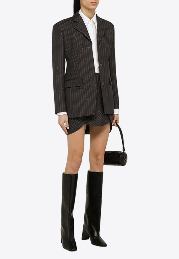 Single-Breasted Pinstripe Blazer