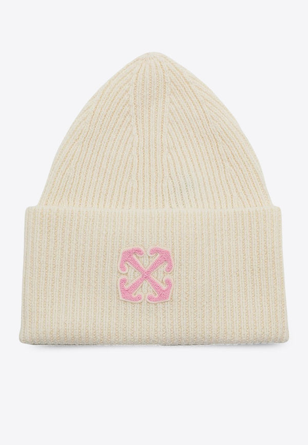 Arrow Embroidered Wool Beanie