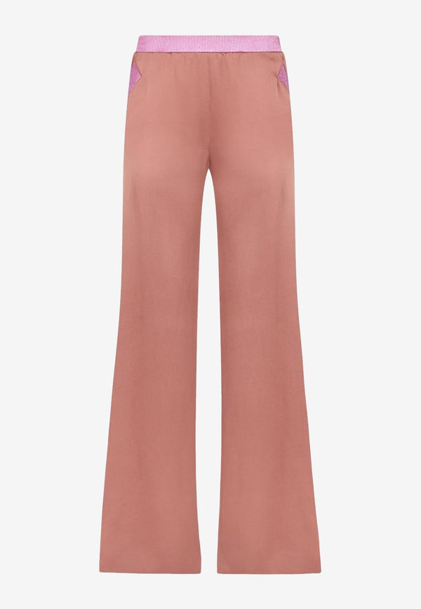 Wide-Leg Pants in Double-Faced Satin