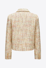 Single-Breasted Boucle Jacket