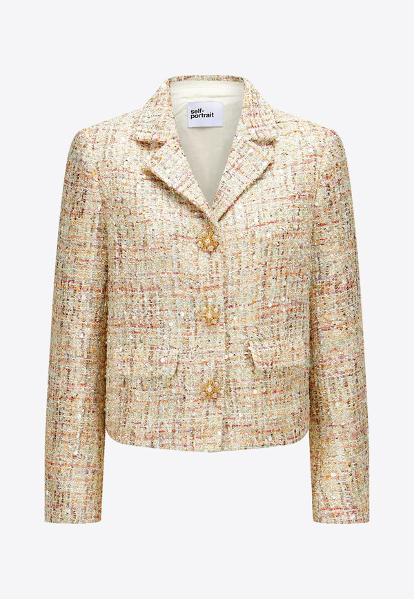 Single-Breasted Boucle Jacket