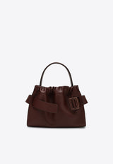 Square Scrunchy Leather Shoulder Bag