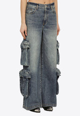 Straight-Leg Cargo Jeans