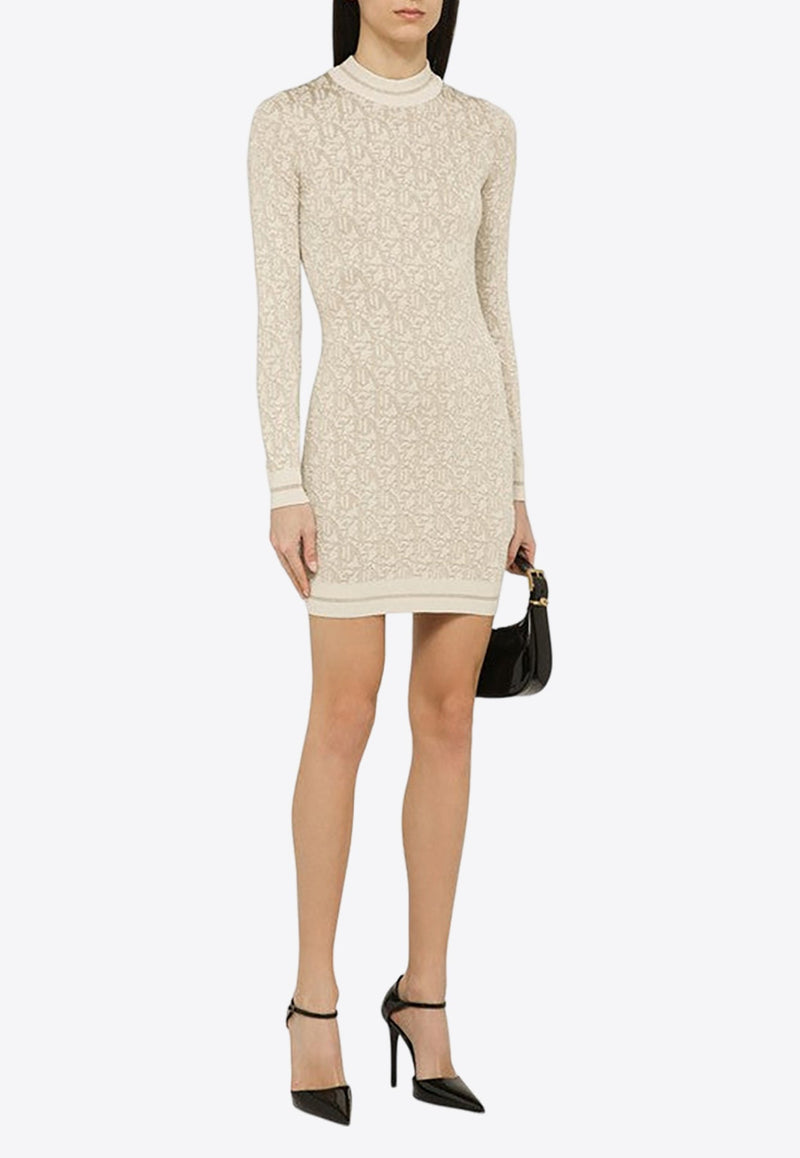 Monogram Jacquard Mini Dress