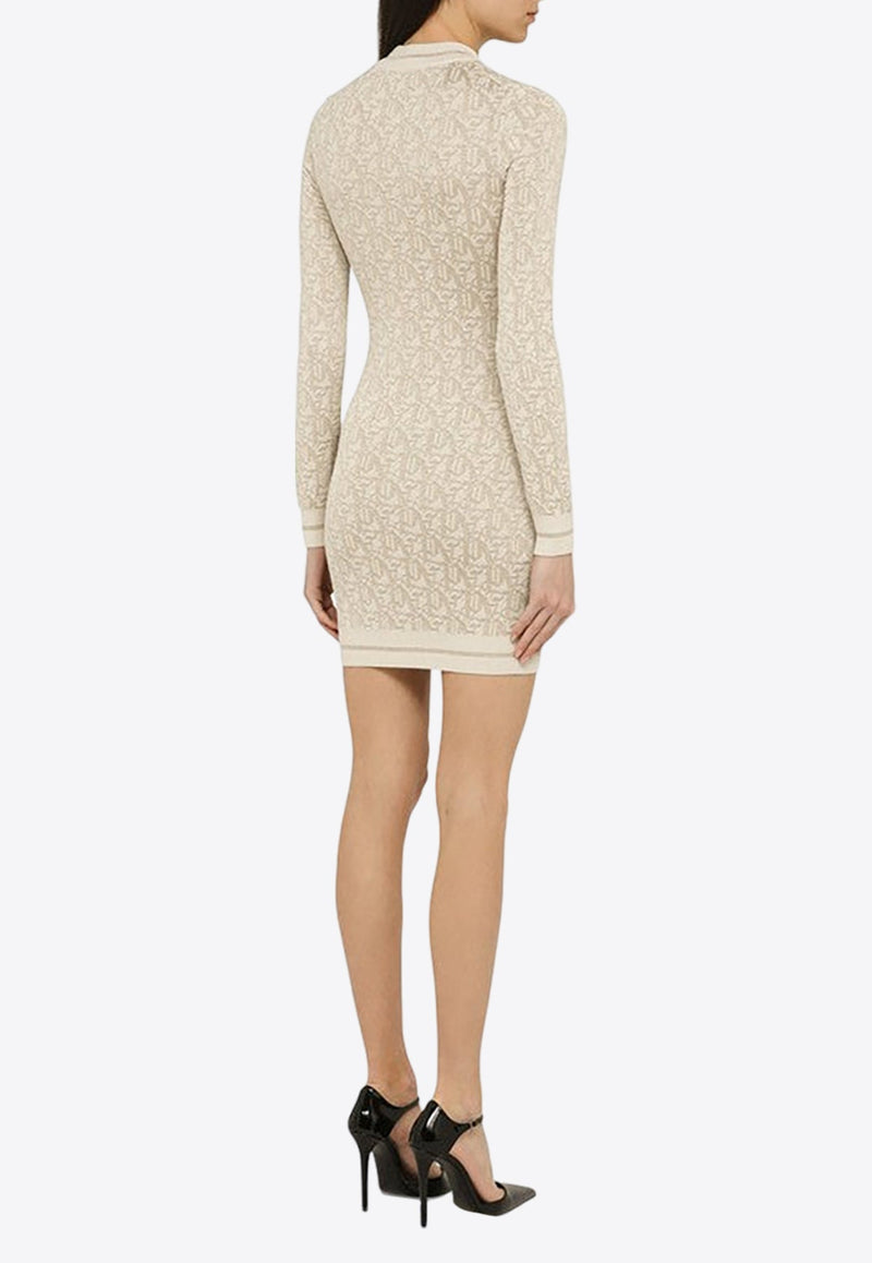 Monogram Jacquard Mini Dress