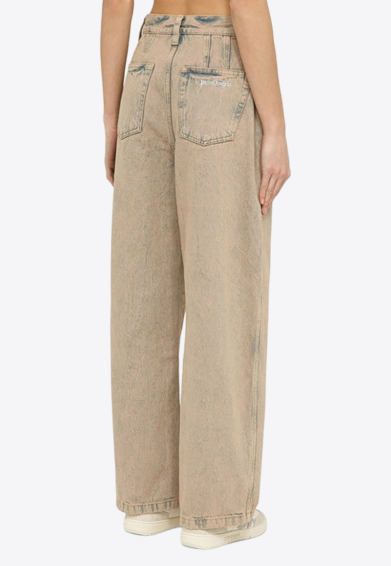 Overdyed Wide-Leg Jeans