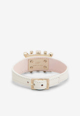 Broche Vivier Buckle Bracelet in Leather