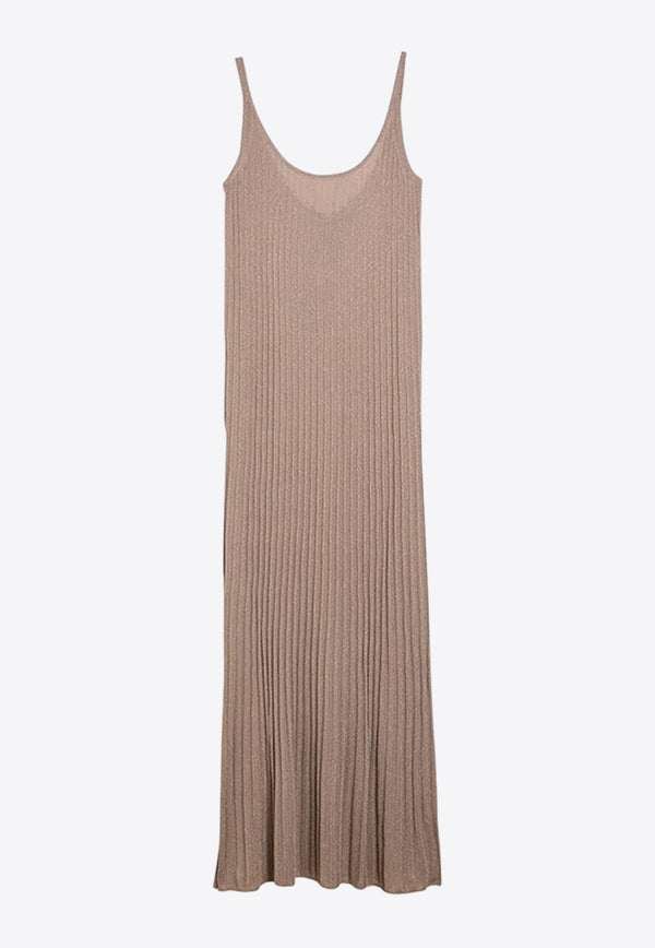 Ritmo Lurex Ribbed Maxi Dress