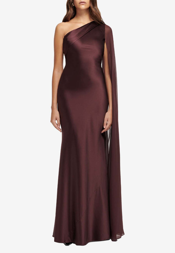 One-Shoulder Silk Satin Gown