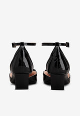 Belle Vivier 45 Lacquered Buckle Pumps in Patent Leather