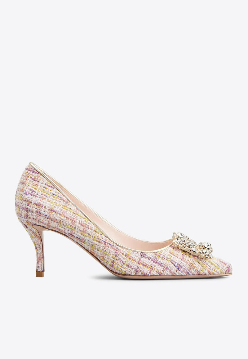 65 Crystal-Embellished Buckle Pumps