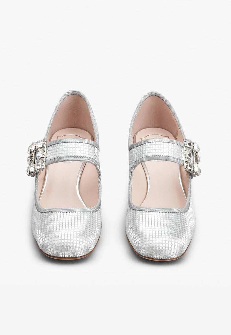 Trés Vivier  45 Crystal Buckle Pumps