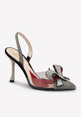 I Love Vivier 100 Bow Strass Slingback Pumps