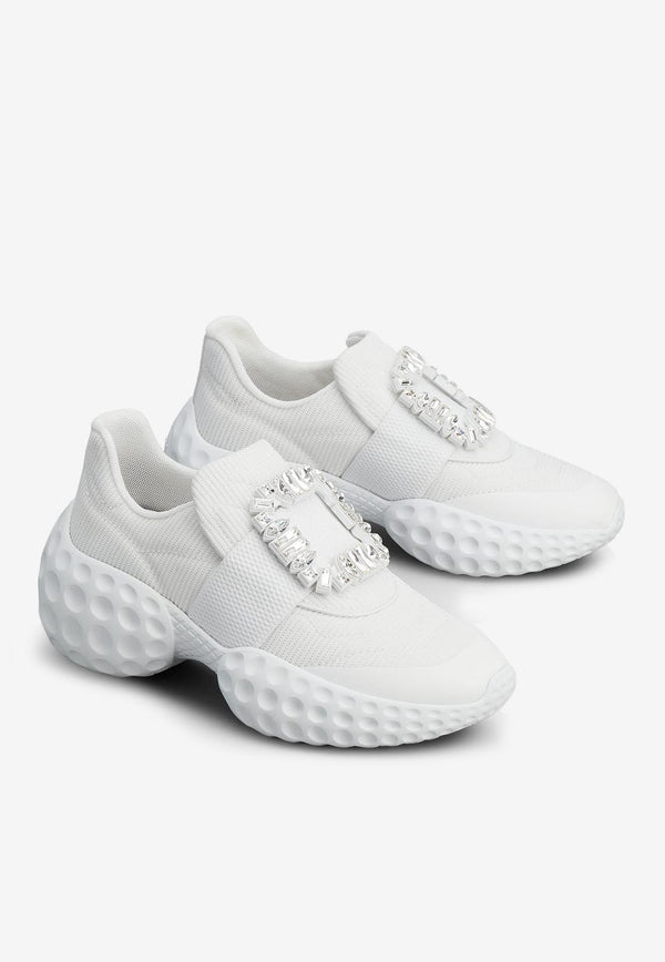 Viv' Run Light Crystal Embellished Buckle Sneakers