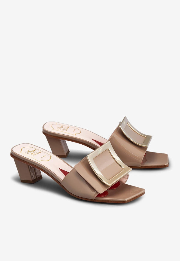 Love 45 Metal Buckle Mules in Patent Leather