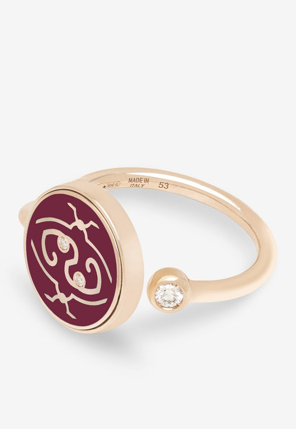 Me Oh Me Bordeaux Exquiste 18K Rose Gold Diamond Ring