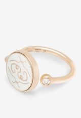 Me Oh Me Pearly Off-White Luminous 18K Rose Gold Diamond Ring