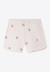 Girls Caroline Cherry Embroidered Shorts