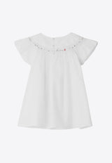 Girls Fillys Floral Embroidered Blouse