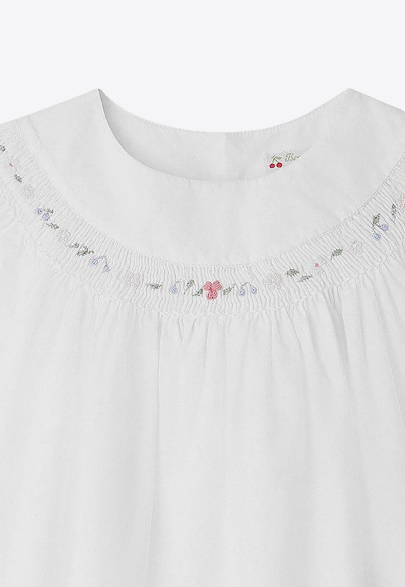 Girls Fillys Floral Embroidered Blouse