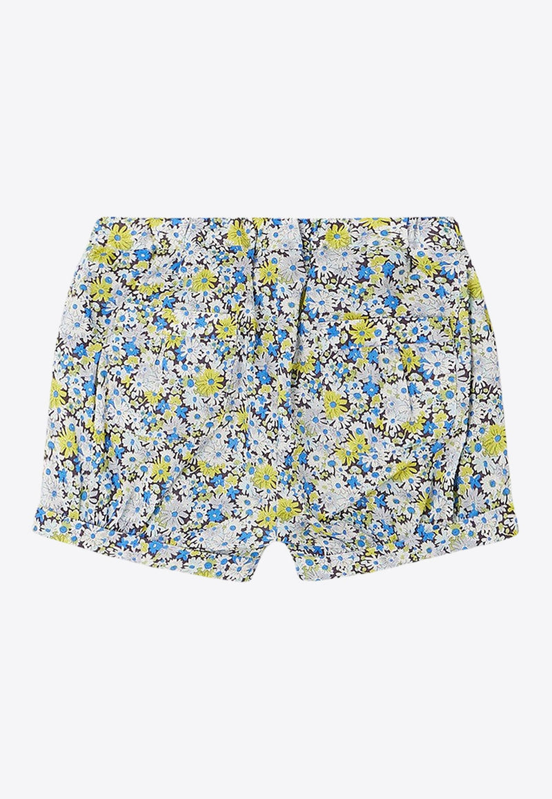 Baby Girls Floral Print Square Shorts