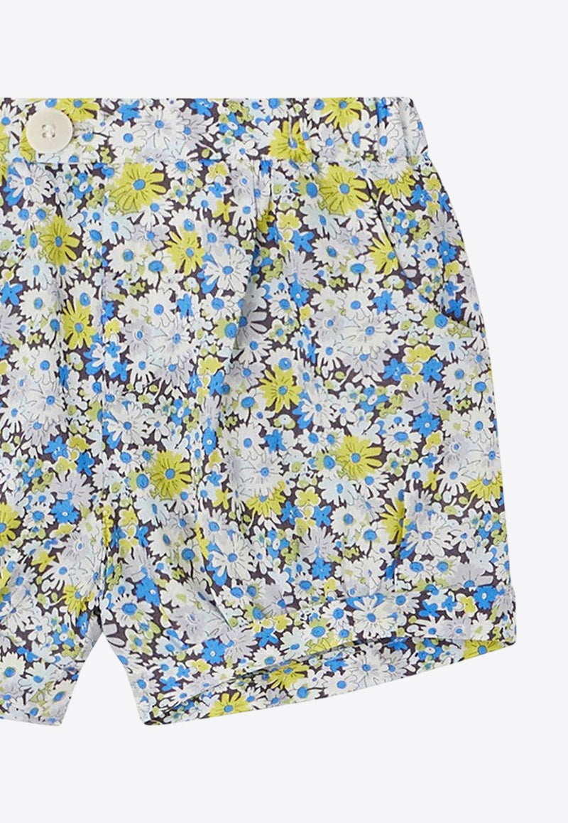 Baby Girls Floral Print Square Shorts