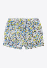 Girls Floral Print Square Shorts