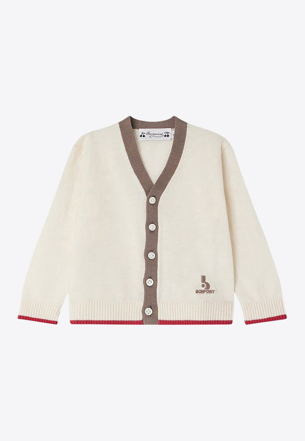 Babies Teotim Logo-Embroidered Cardigan